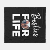 Besties Modern BFF Best Friends Foto Fun Birthday Fleece Deken (Voorkant (Horizontaal))