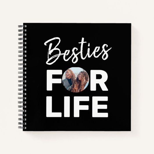 Besties Modern BFF Best Friends Foto Fun Birthday Notitieboek (Voorkant)