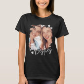 Besties Modern Cool Hearts Beste Vrienden Foto T-shirt (Voorkant)