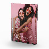 Besties Modern Heart Script Keepsake Fotoblokken (Rechts)