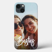 Besties Modern Script Beste Vrienden Foto Case-Mate iPhone Case (Achterkant)
