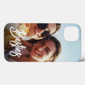 Besties Modern Script Beste Vrienden Foto Case-Mate iPhone Case (Achterkant (horizontaal))