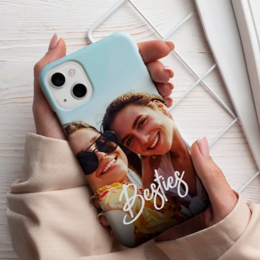 Besties Modern Script Beste Vrienden Foto Case-Mate iPhone Case