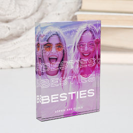 Besties | Moderne tekst en kleurrijk fotoeffect Fotoblokken