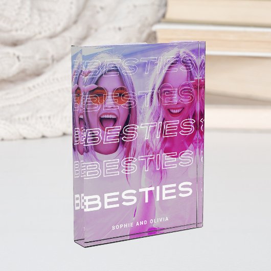 Besties | Moderne tekst en kleurrijk fotoeffect Fotoblokken