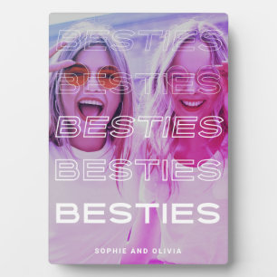 Besties   Moderne tekst en kleurrijk fotoeffect Fotoplaat