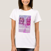 Besties | Moderne tekst en kleurrijk fotoeffect T-shirt (Voorkant)