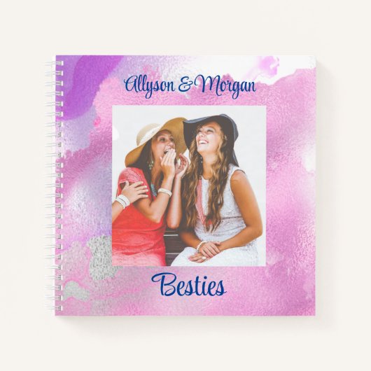 Besties, namen & uw foto, vs 2 notitieboek (Voorkant)