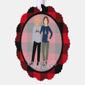 Besties Papier Ornament Kaart (Links)