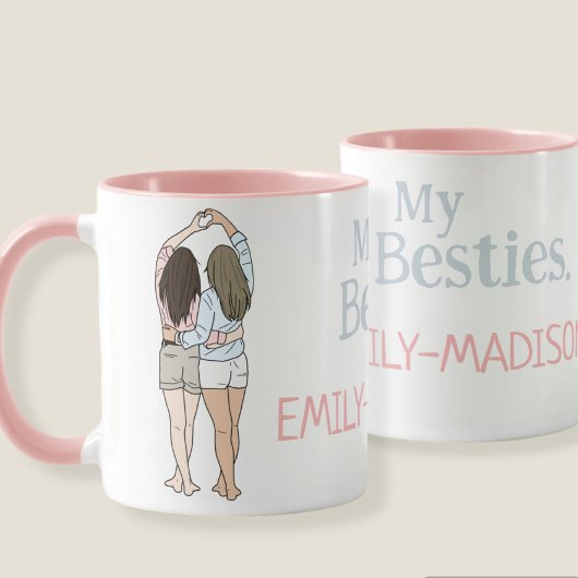 Besties Personalized Mug A Perfect Gift with a Pe Mok