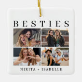 Besties Photo Collage Friendship Keepsake Gift Keramisch Ornament (Voorkant)