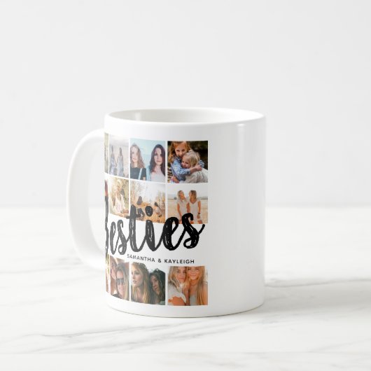 BESTIES, Photo Collage & Names | BFF Koffiemok (Voorkant links)