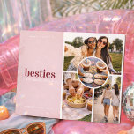 Besties Photo Collage | Personalized Best Friend Fotoplaat<br><div class="desc">Celebrate your favorite memories with your best friend using this personalized Besties photo collage plaque. Designed with a soft blush background and modern typography, this keepsake features multiple photo spaces to highlight your favorite moments together, from spontaneous adventures to everyday laughs. Perfect for birthdays, graduations, holidays, or just because, this...</div>