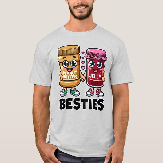 Besties - Pindakaas en gelei T-shirt (Voorkant)