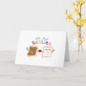 Besties pindakaas en pluisjes Note Kaart (Gele Bloem)