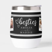 Besties Polaroid Photo Collage Wine Tumbler (Links)