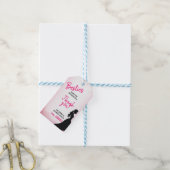Besties Pop Roze Glitter Party Cadeaulabel (Met Touw)