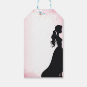 Besties Pop Roze Glitter Party Cadeaulabel (Achterkant)