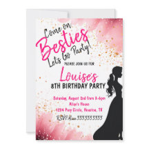 Besties Pop Roze Glitter Party Verjaardag