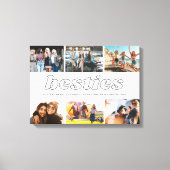 Besties Quote Foto Vriendschap Canvas Afdruk (Voorkant)