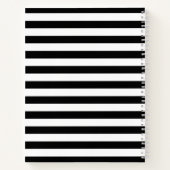 Besties Roze flamingos Black Witte Stripes Aangepa Notitieboek (Achterkant)