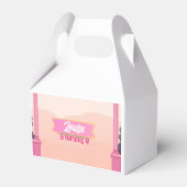 Besties roze pop verjaardag bedankdoosjes (Achterkant)