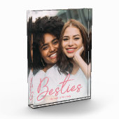 Besties Roze Script Custom Fotoblokken (Links)