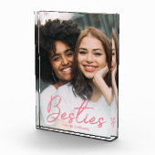 Besties Roze Script Custom Fotoblokken (Rechts)