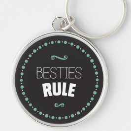 Besties Rule - Zwart Sleutelhanger