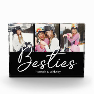 Besties Script Aangepaste Foto Collage Poster