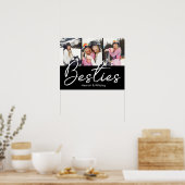 Besties Script Aangepaste Foto Collage  Poster (Keuken)