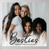 Besties Script Aangepaste Foto Poster (Voorkant)