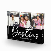 Besties Script Custom Photo Collage Poster Fotoblokken (Rechts)