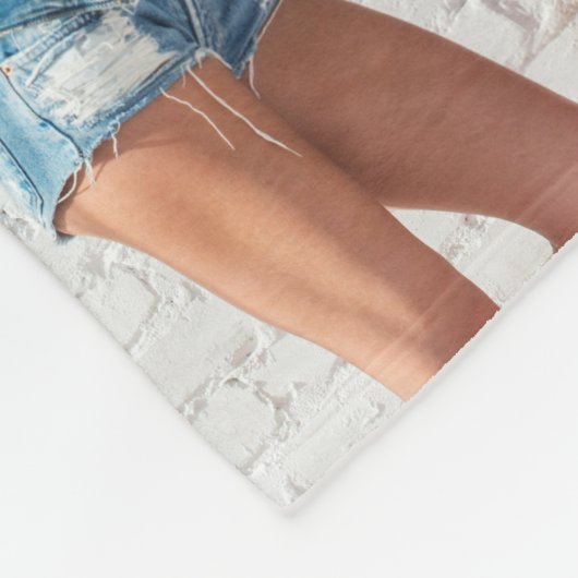 Besties Script Gift voor Vrienden Fotocollage Fleece Deken (Hoek)