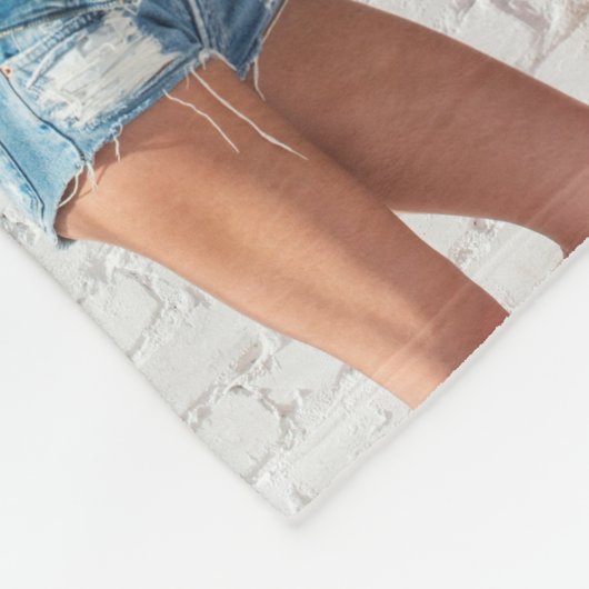 Besties Script Gift voor Vrienden Fotocollage Fleece Deken (Hoek)