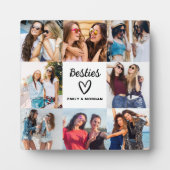 Besties Script Gift voor Vrienden Fotocollage Fotoplaat (Voorkant)