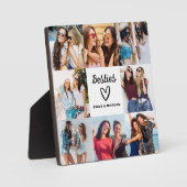 Besties Script Gift voor Vrienden Fotocollage Fotoplaat (Voorkant)