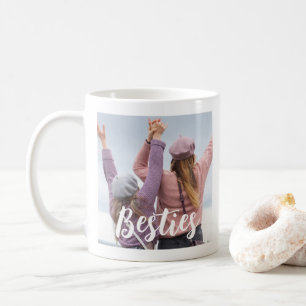 Besties Script Vrienden Aandenken Foto Koffiemok