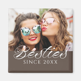 "Besties sinds" aangepaste foto chique Magneet