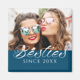 "Besties sinds" aangepaste foto chique Magneet