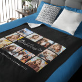 Besties Ten Fotocollage Modern BBF Slank Zwart Fleece Deken