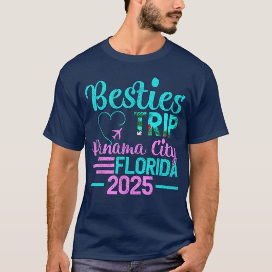 Besties Trip 2025 Zomervakantie Florida Panama C T-shirt (Voorkant)