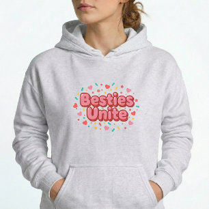 Besties Unite Y2K Beste Vriendin BFF Pullover Hood