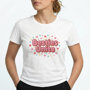 Besties Unite Y2K Vriendschap BFF Matching T-Shirt