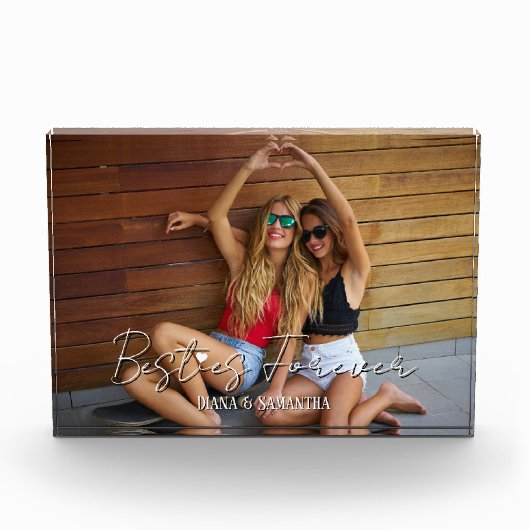 Besties voor altijd, BFF foto, modern, Schattige g Fotoblokken (Voorkant)