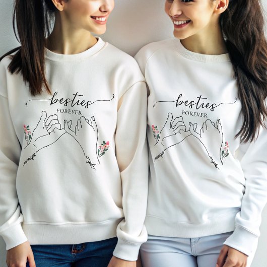 Besties voor altijd Pinky Promise Flower Custom Gi Trui