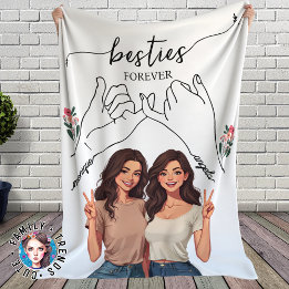 Besties voor altijd Pinky PromiseCustom Fleece Deken