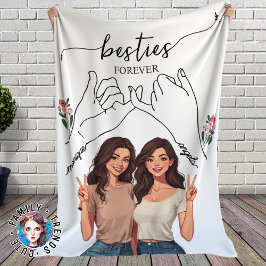 Besties voor altijd Pinky PromiseCustom Fleece Deken