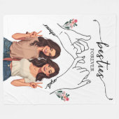 Besties voor altijd Pinky PromiseCustom Fleece Deken (Voorkant (Horizontaal))