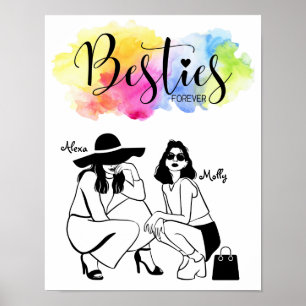 Besties voor altijd Poster/Beste vrienden Poster